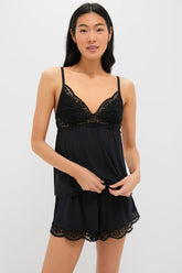 Black Beatrix Cami and Short Set